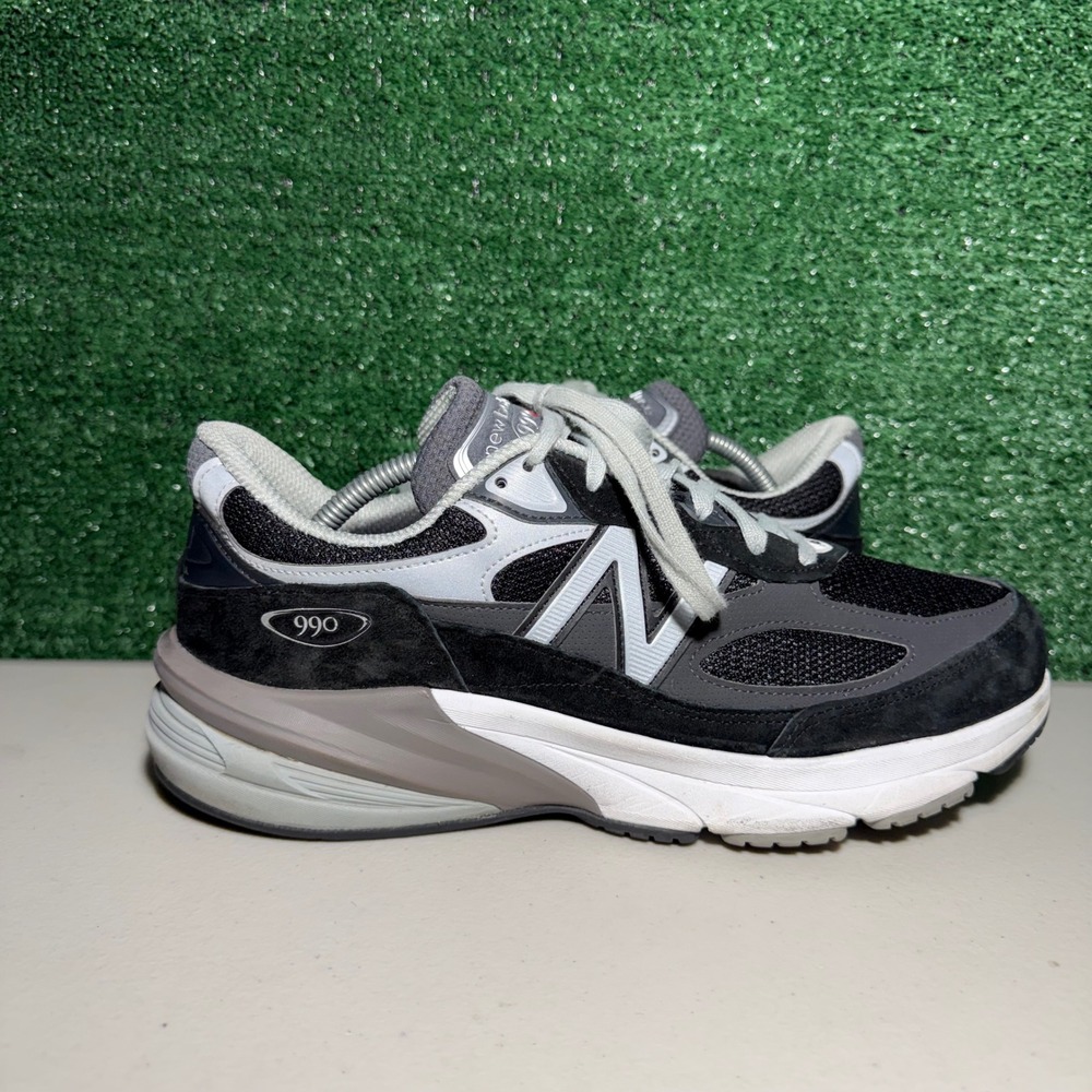 New Balance 990v6 Made in USA Black Grey Mens 10 Wide 2E M990BK6 Running Shoes